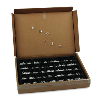 Quartet® Character Sets, Magnetic, White, 1"h, 128-set freeshipping - TVN Wholesale